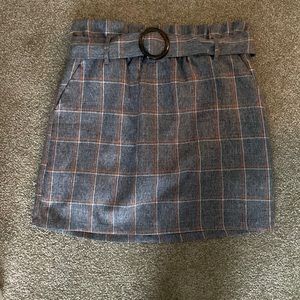 Gray and Orange Skirt